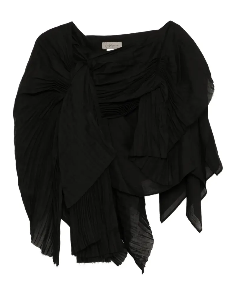 Yohji Yamamoto Asymmetrischer Midirock - Schwarz Schwarz