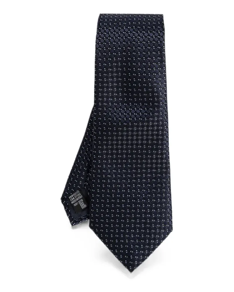 Giorgio Armani Geometrisch gemusterte Krawatte - Blau Blau