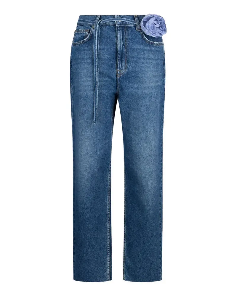 Liu Jo Gerade Jeans mit ausgefranstem Saum - Blau Blau