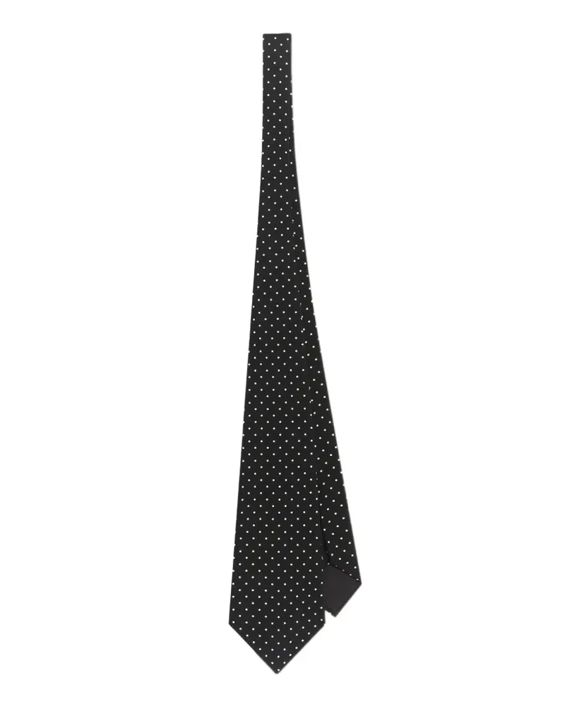 Dolce & Gabbana Krawatte aus Crêpe de Chine mit Polka Dots - Schwarz Schwarz