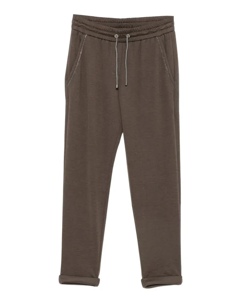 Brunello Cucinelli Monili-trim track pants - Braun Braun