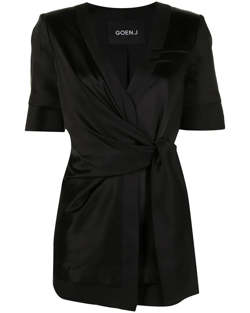 GOEN.J Gewickelter Blazer - Schwarz Schwarz