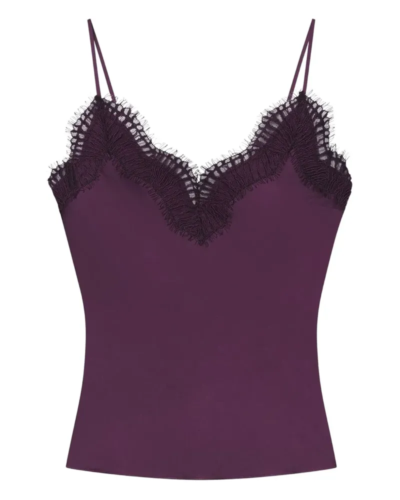 A.L.C. Presley lace-trim top - Violett Violett