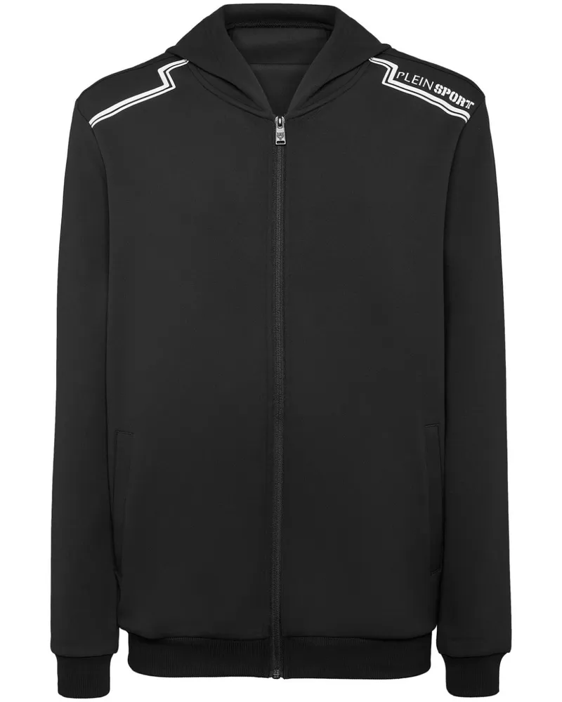 Philipp Plein Kapuzenjacke mit Reißverschluss - Schwarz Schwarz