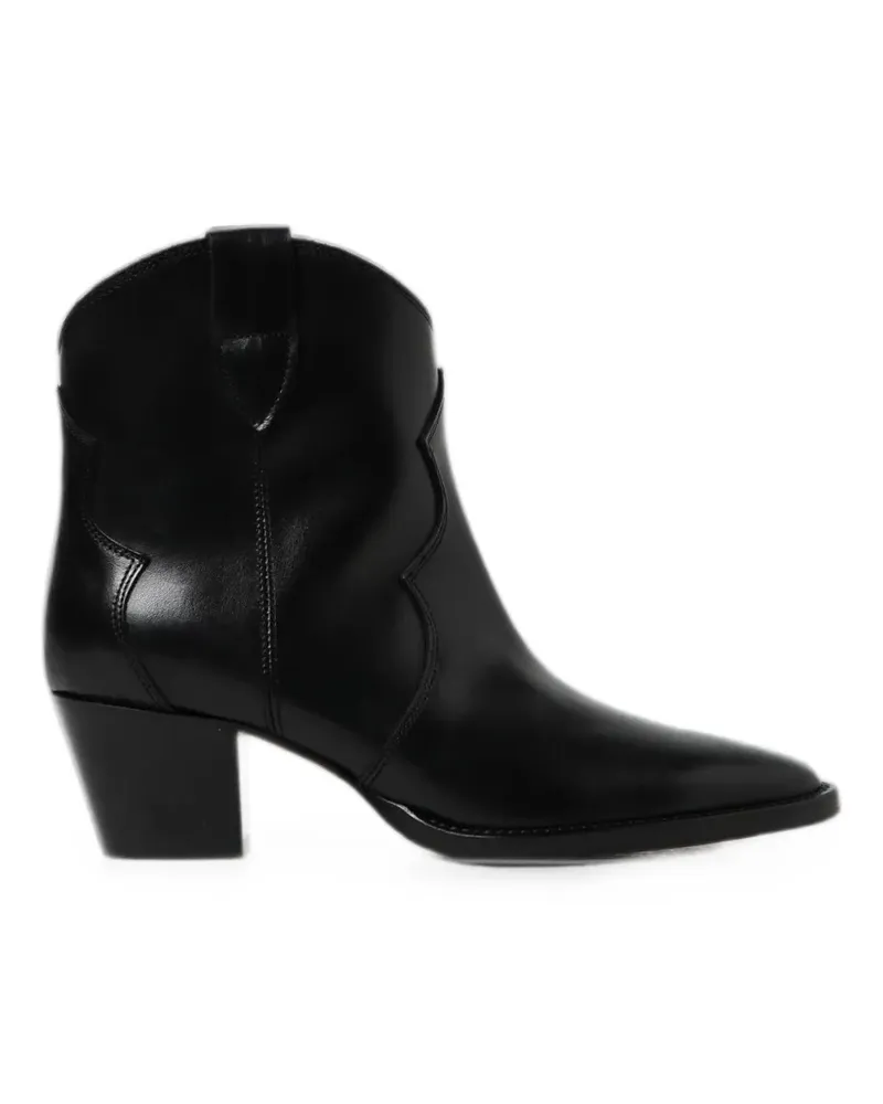 Anna F. panelled leather ankle boots - Schwarz Schwarz