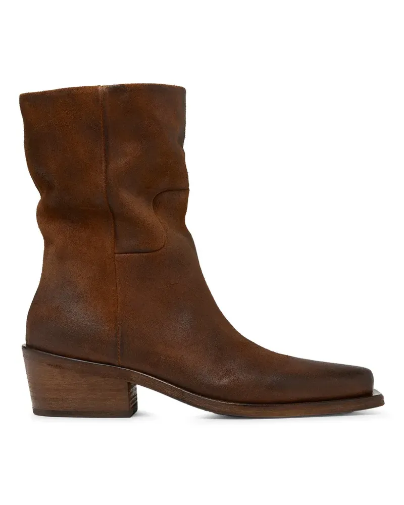 Marsèll Stiefel im Distressed-Look mit eckiger Kappe - Braun Braun