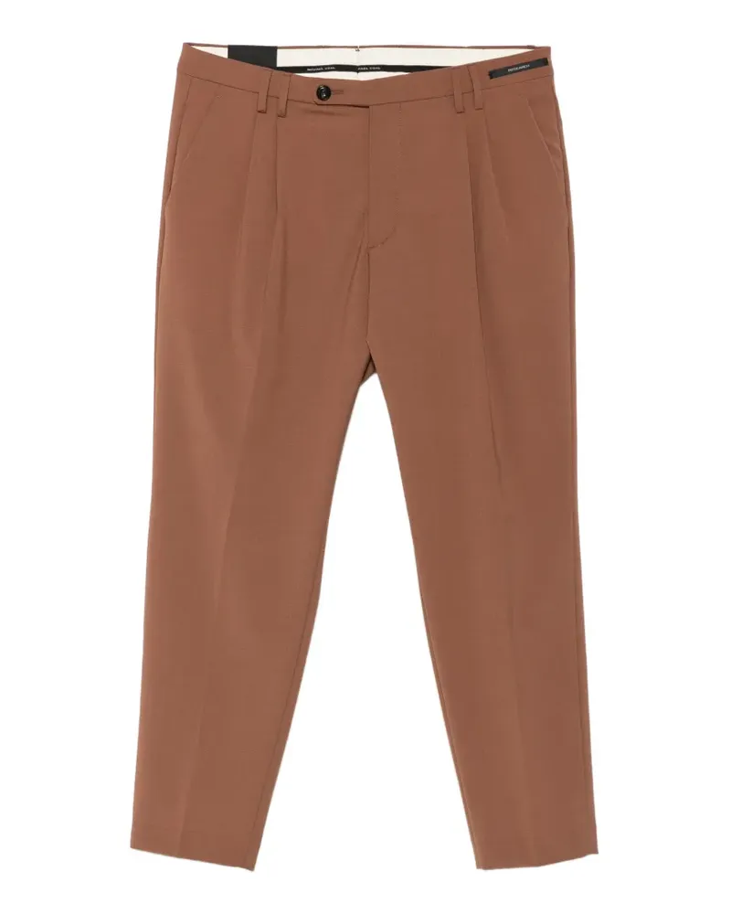 MICHAEL COAL pleated-design trousers - Braun Braun