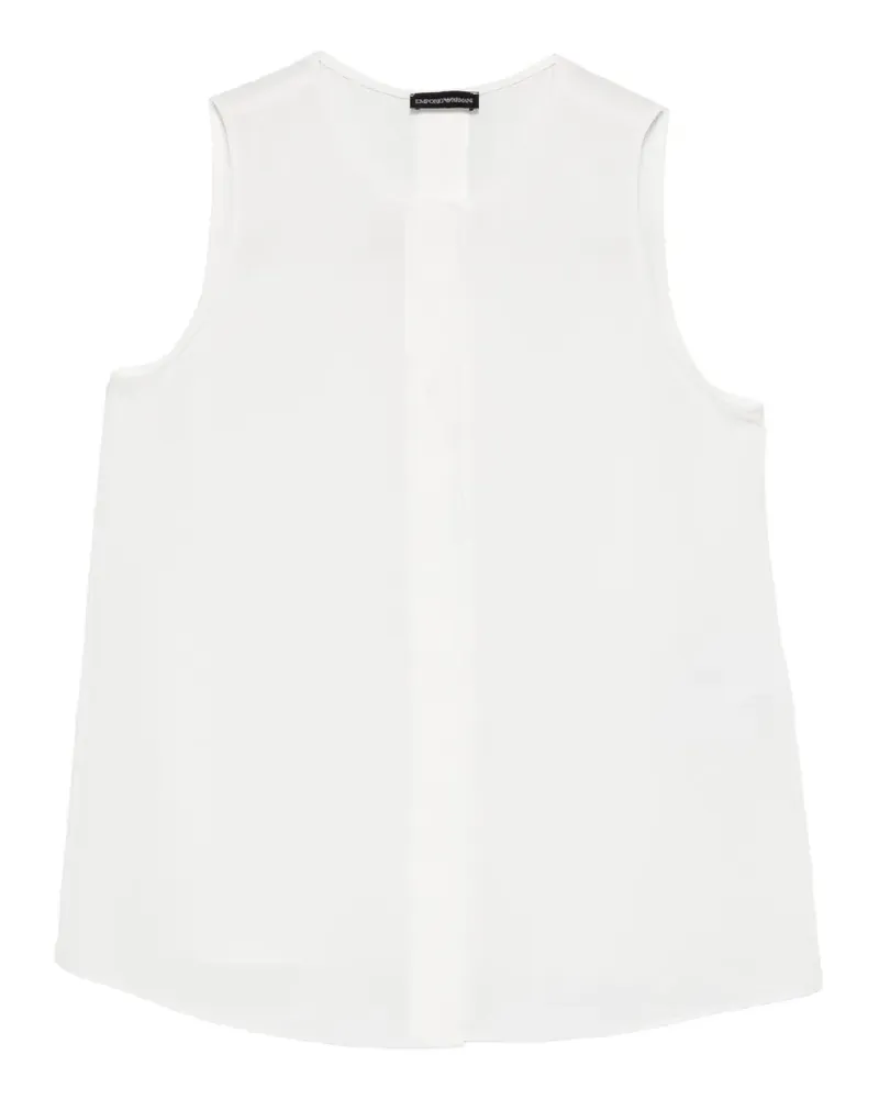 Emporio Armani Ärmellose Bluse - Weiß Weiß