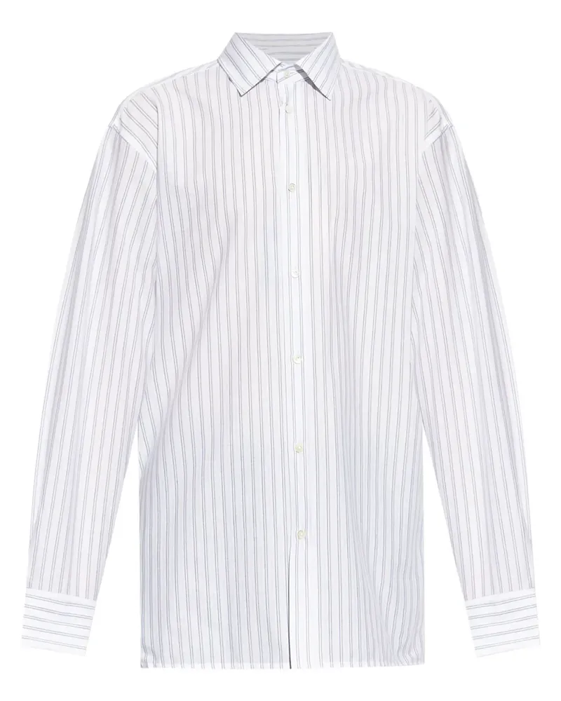 Maison Margiela Gestreiftes Hemd - Weiß Weiß