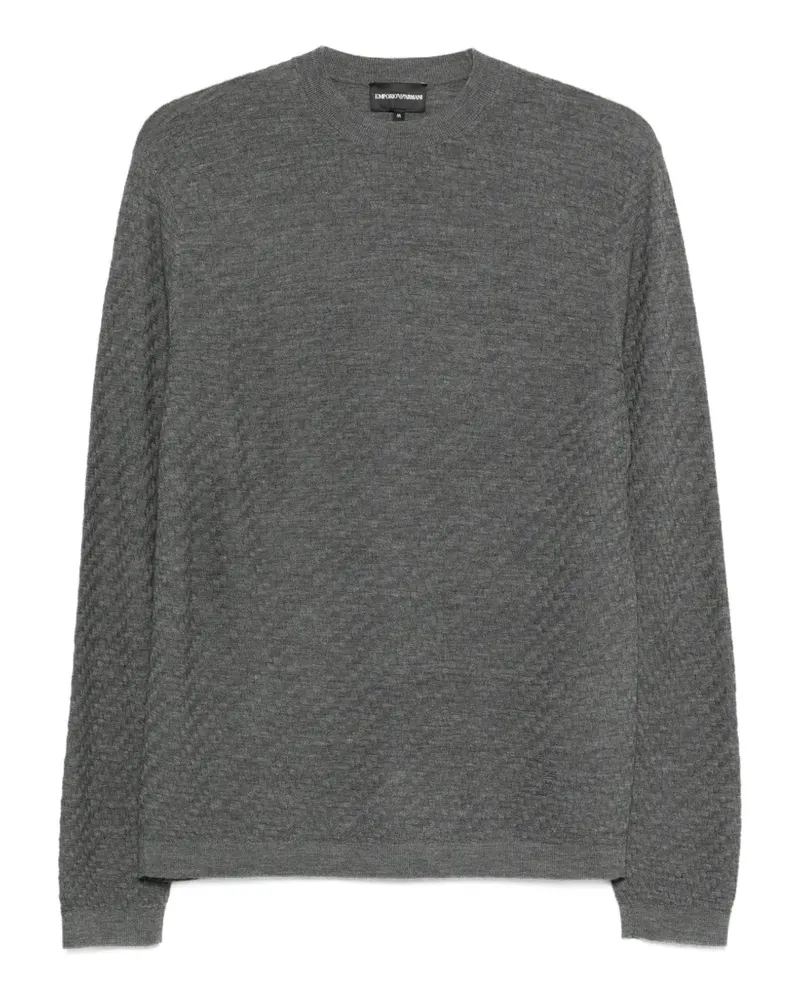 Emporio Armani textured sweater - Grau Grau