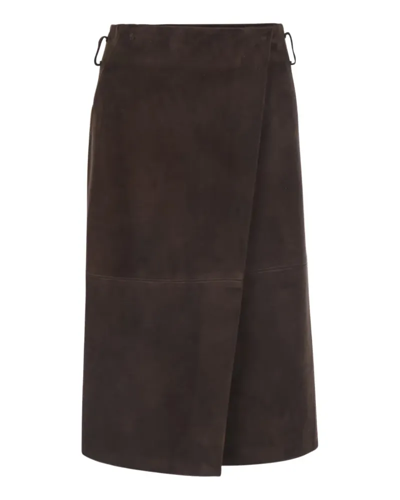 Semicouture Wickelrock mit Gürtelschlaufe - Braun Braun