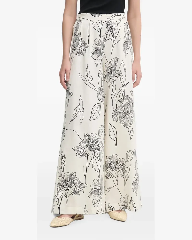 Gaudi floral-print palazzo pants - Nude Nude