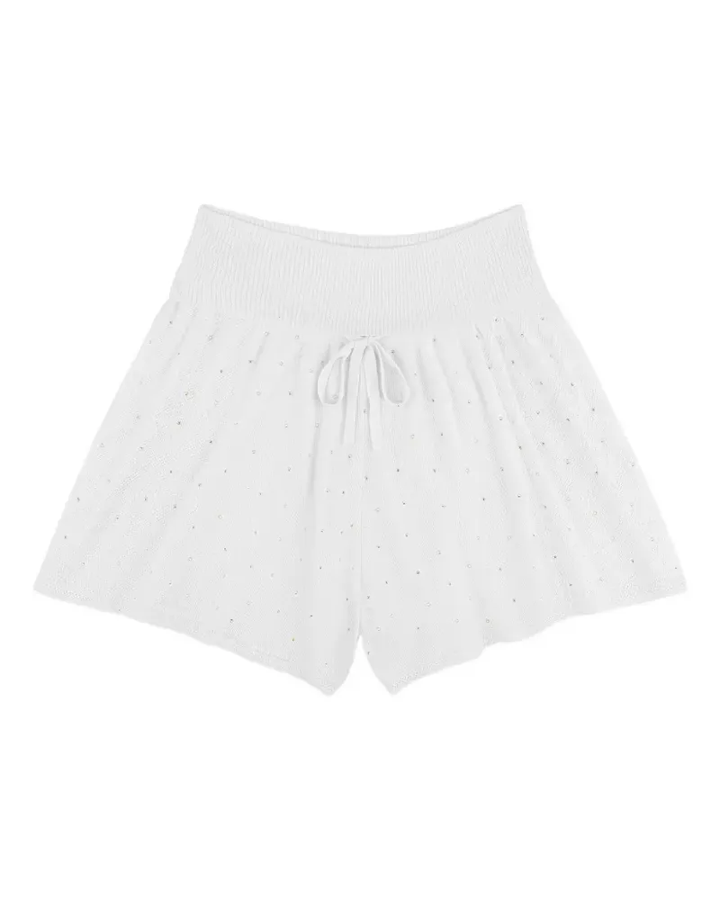 Area crystal-embellished shorts - Weiß Weiß