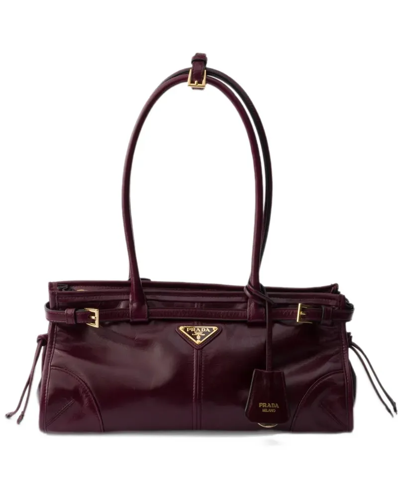 Prada Mittelgroße Bonnie Ledertasche - Violett Violett