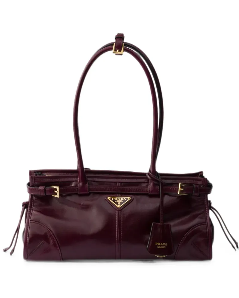 Prada Mittelgroße Bonnie Ledertasche - Violett Violett
