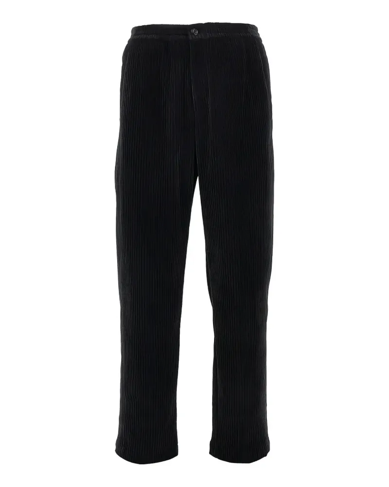Emporio Armani corduroy-effect trousers - Schwarz Schwarz