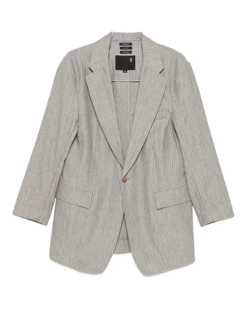 R13 pinstripe-pattern blazer - Grau Grau