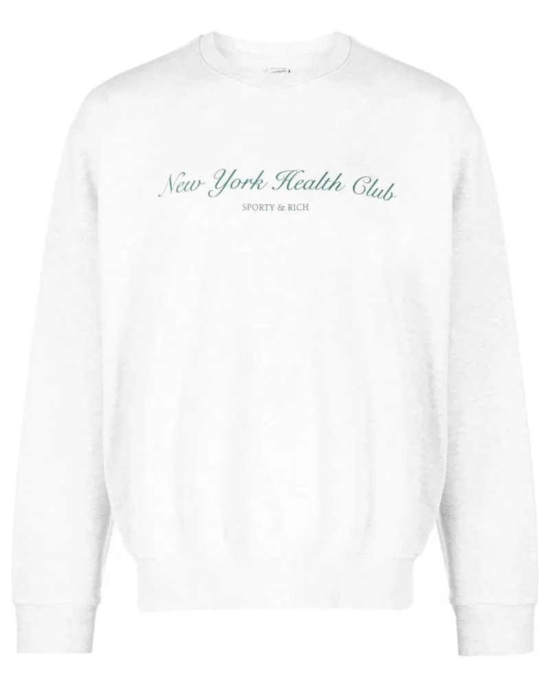 SPORTY & RICH Sweatshirt mit Logo-Print - Grau Grau