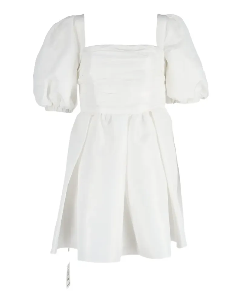 Self-Portrait puff-sleeve mini dress - Weiß Weiß