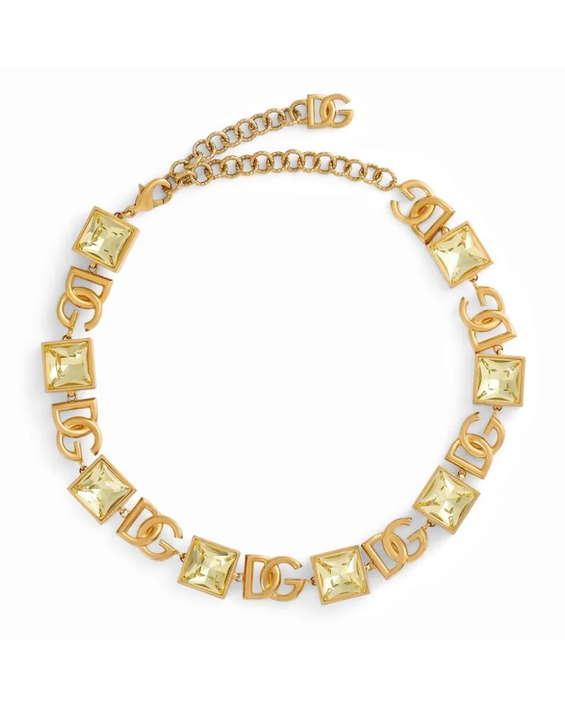 Dolce & Gabbana Halskette mit DG-Logo - Gold Gold