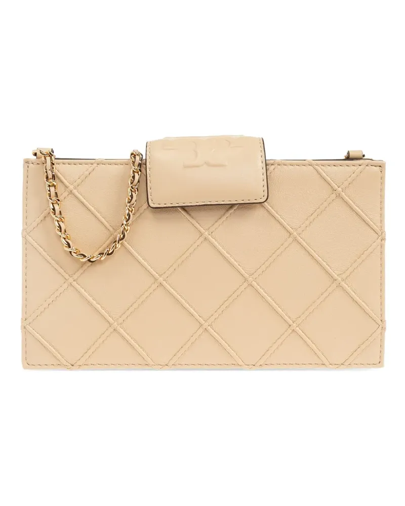 Tory Burch Fleming Clutch - Nude Nude