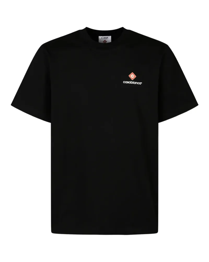 Casablanca Paris T-Shirt mit Logo-Print - Schwarz Schwarz