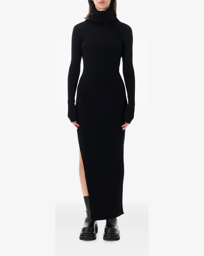 Rick Owens ribbed-knit roll-neck dress - Schwarz Schwarz
