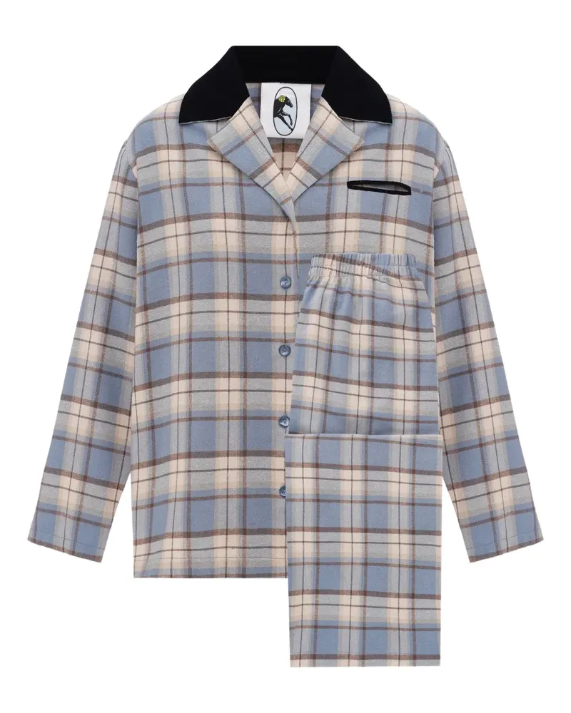 SLEEPER checked pajama - Blau Blau