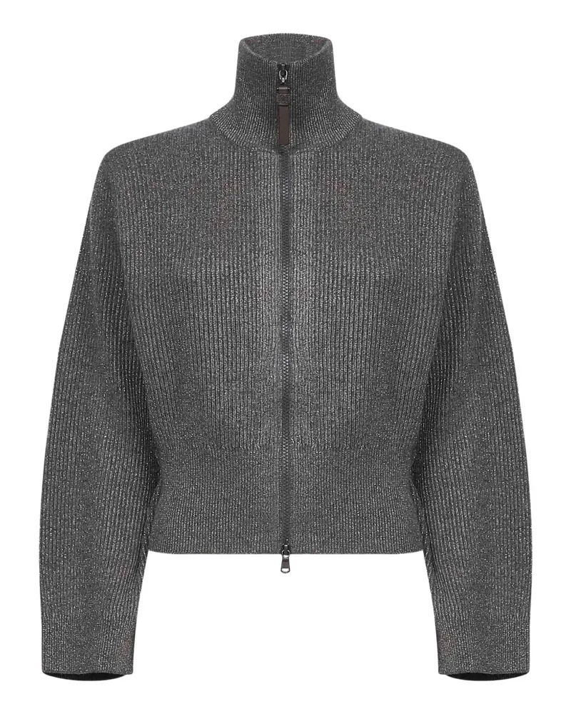 Brunello Cucinelli Cardigan mit Reißverschluss - Grau Grau