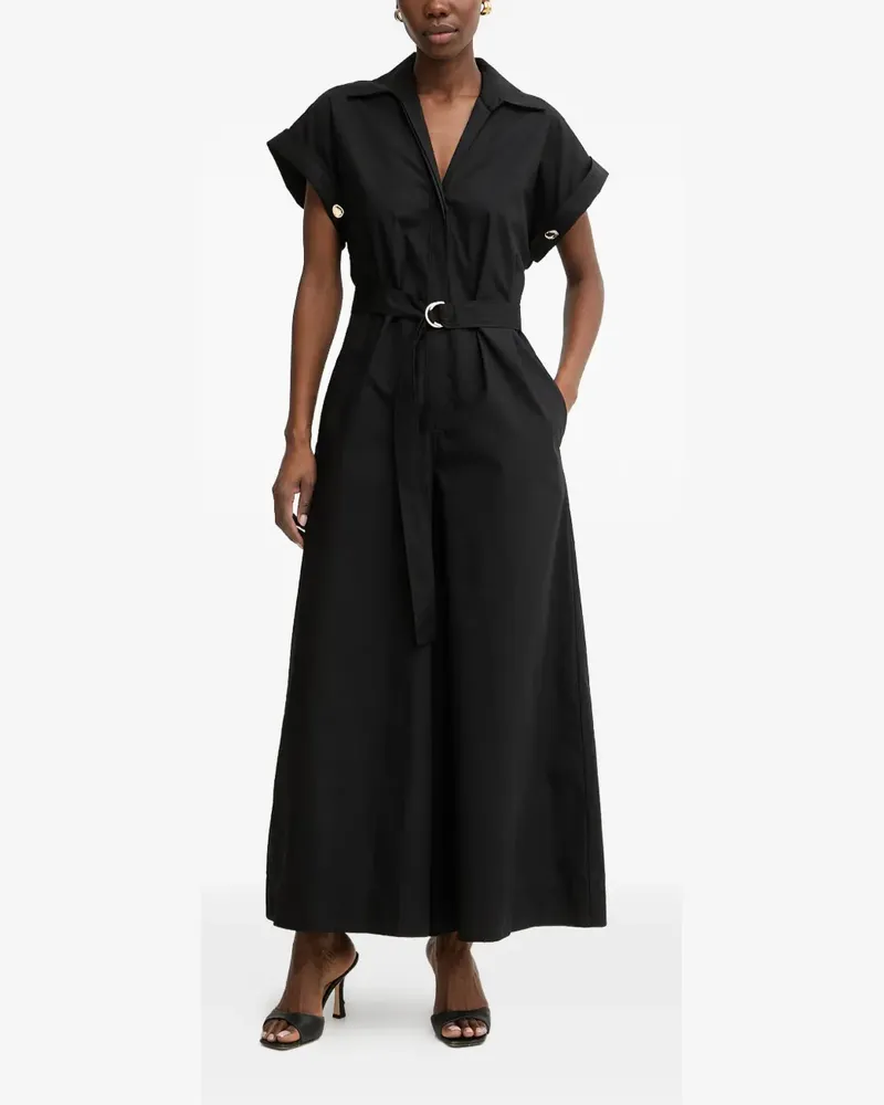 Simona Corsellini belted wide-leg jumpsuit - Schwarz Schwarz