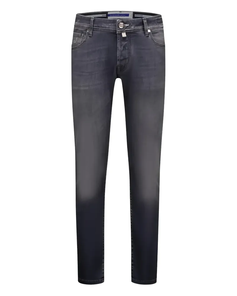 Jacob Cohën faded slim-fit jeans - Schwarz Schwarz