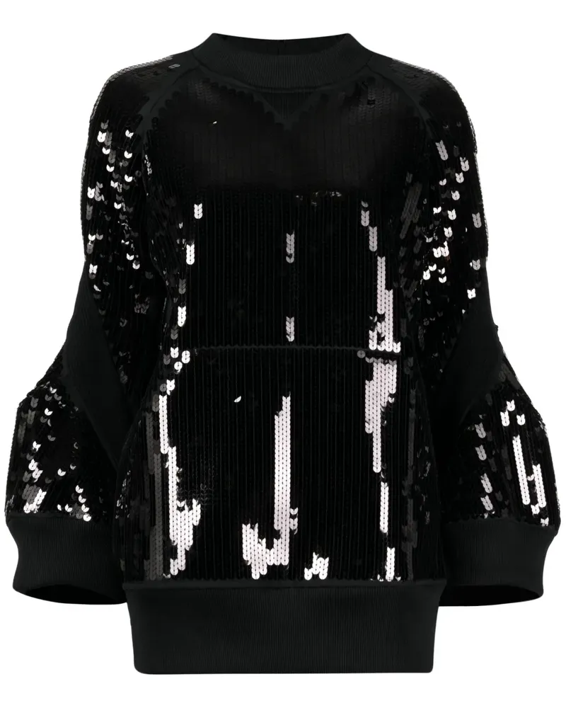 Sacai Pullover mit Pailletten - Schwarz Schwarz