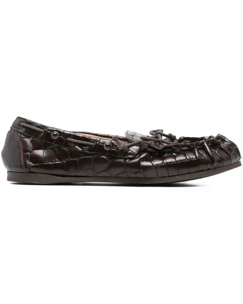 P.A.R.O.S.H. Loafer mit Prägung - Braun Braun