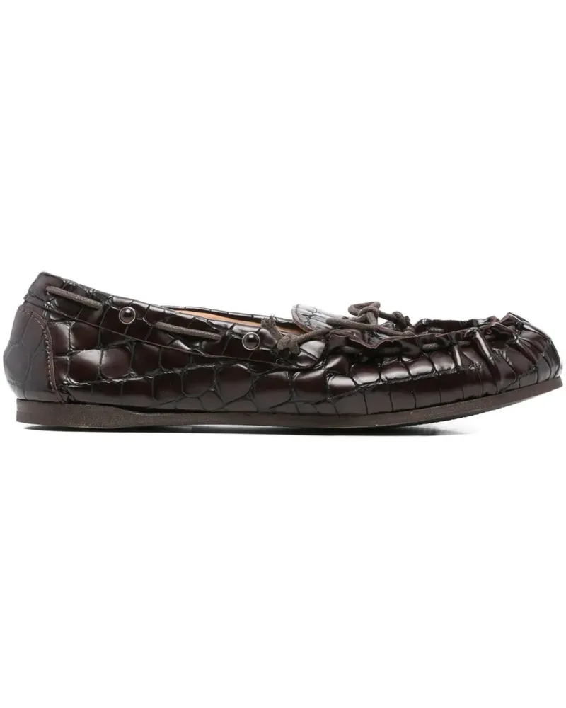 P.A.R.O.S.H. embossed leather loafers - Braun Braun