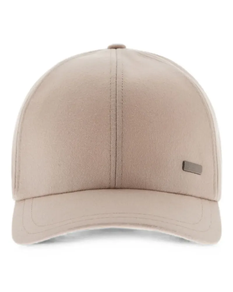 Herno logo-plaque baseball cap - Nude Nude