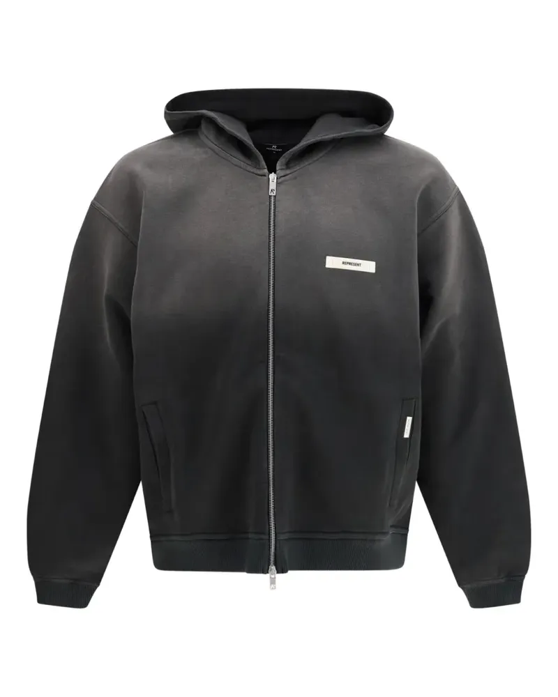 REPRESENT Ausgeblichener Hoodie - Schwarz Schwarz
