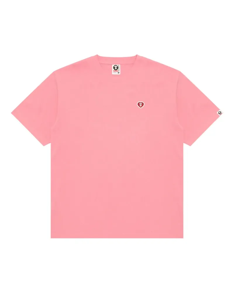 BAPE T-Shirt mit Logo - Rosa Rosa
