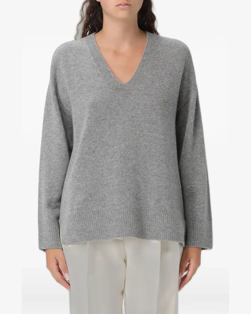 Emporio Armani V-neck cashmere sweater - Grau Grau