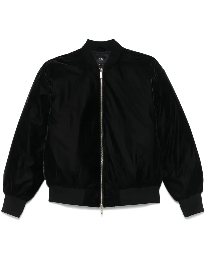 Armani Exchange Jacke in Samtoptik - Schwarz Schwarz