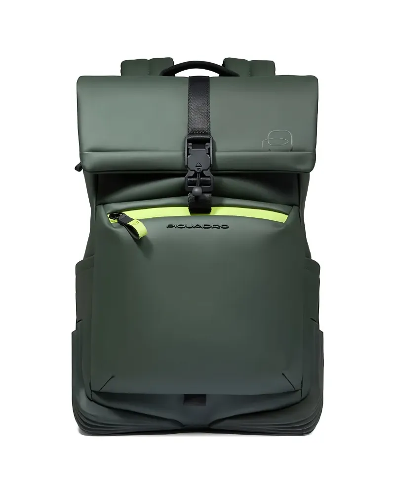 Piquadro logo-appliqué backpack - Grün Grün