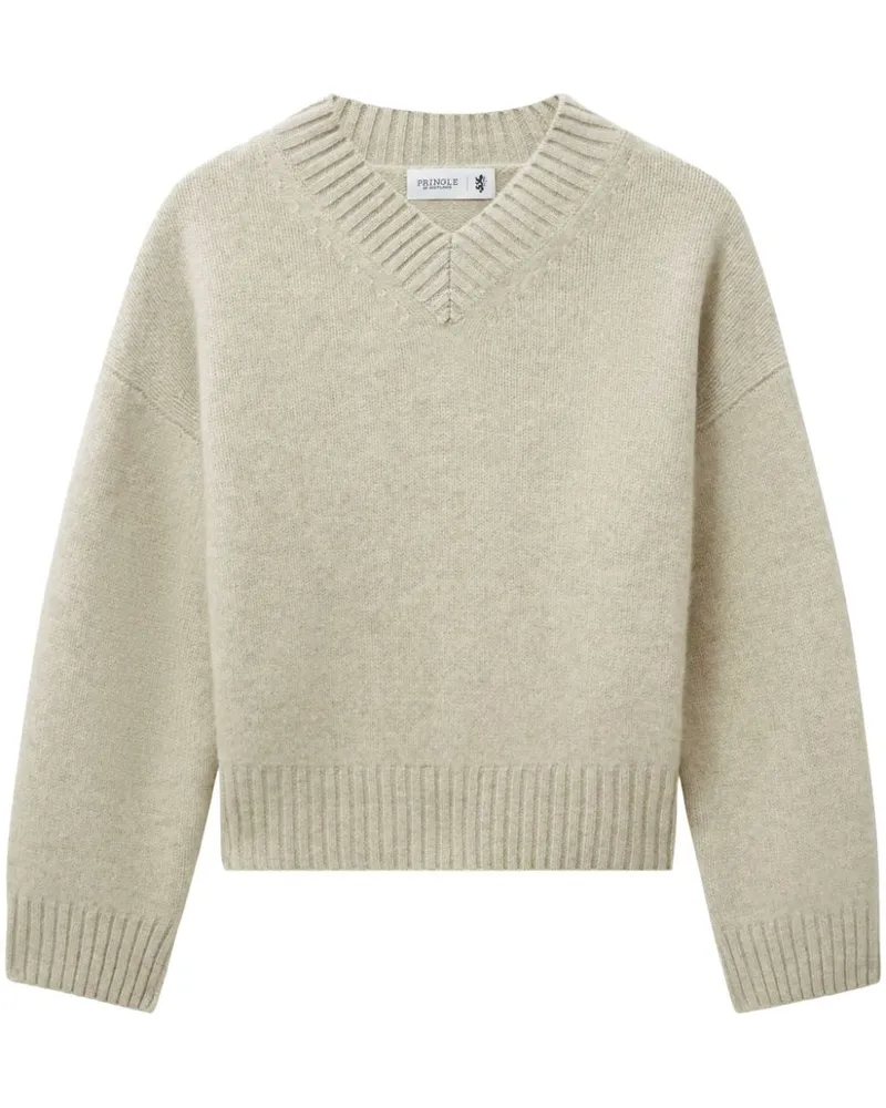 Pringle of Scotland Kaschmirpullover mit V-Ausschnitt - Nude Nude