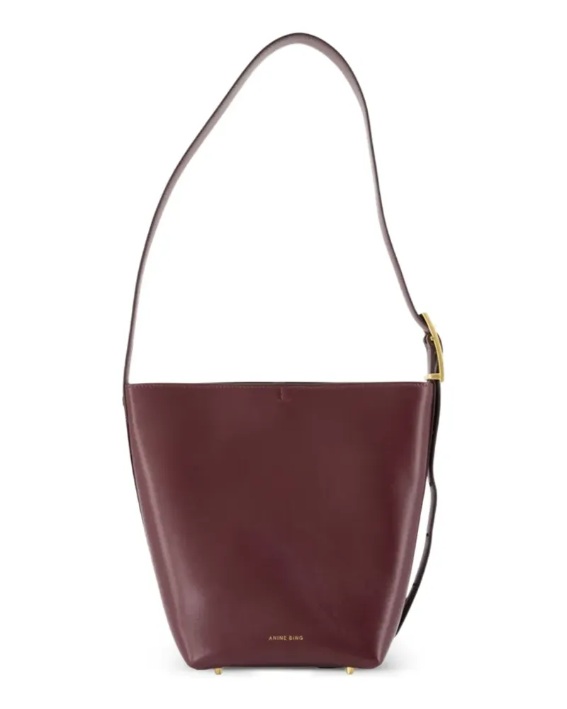 Anine Bing Elly grained-leather shoulder bag - Rot Rot