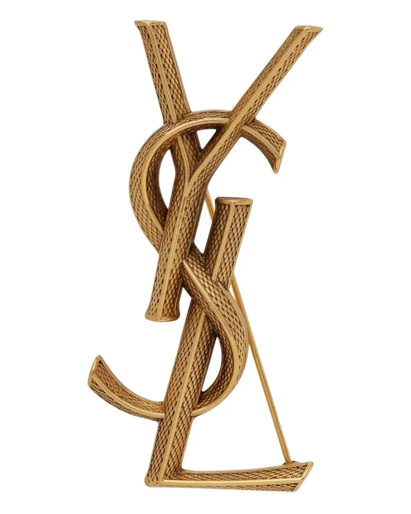 Saint Laurent Brosche mit Schlangen-Effekt - Gold Gold