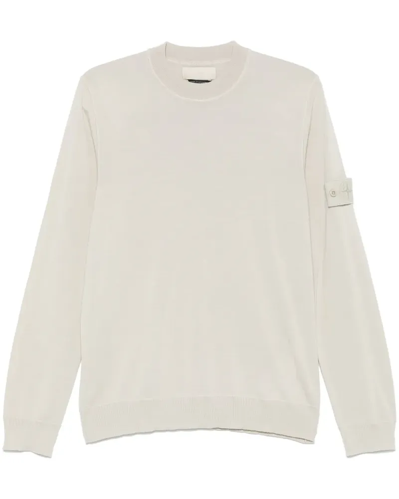 Stone Island Pullover mit Kompass-Patch - Nude Nude