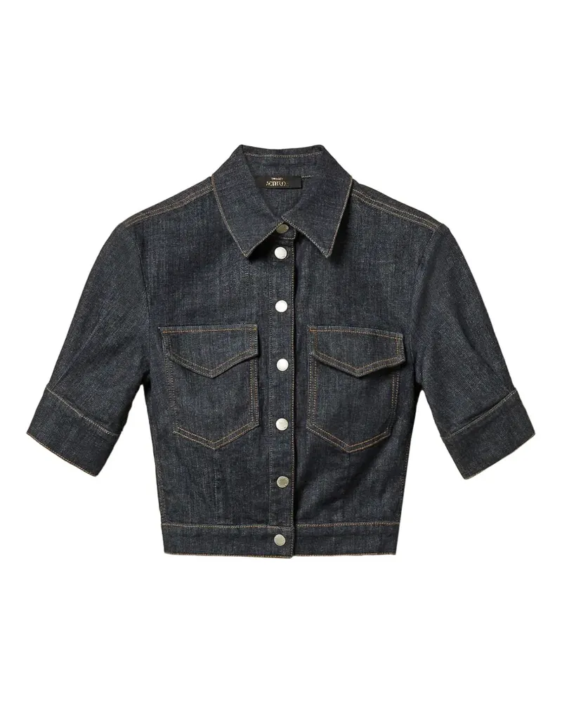 Twin-Set Jeanshemd mit Puffärmeln - Blau Blau