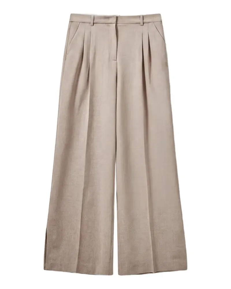 The Garment Pisano pleated wide-leg trousers - Nude Nude