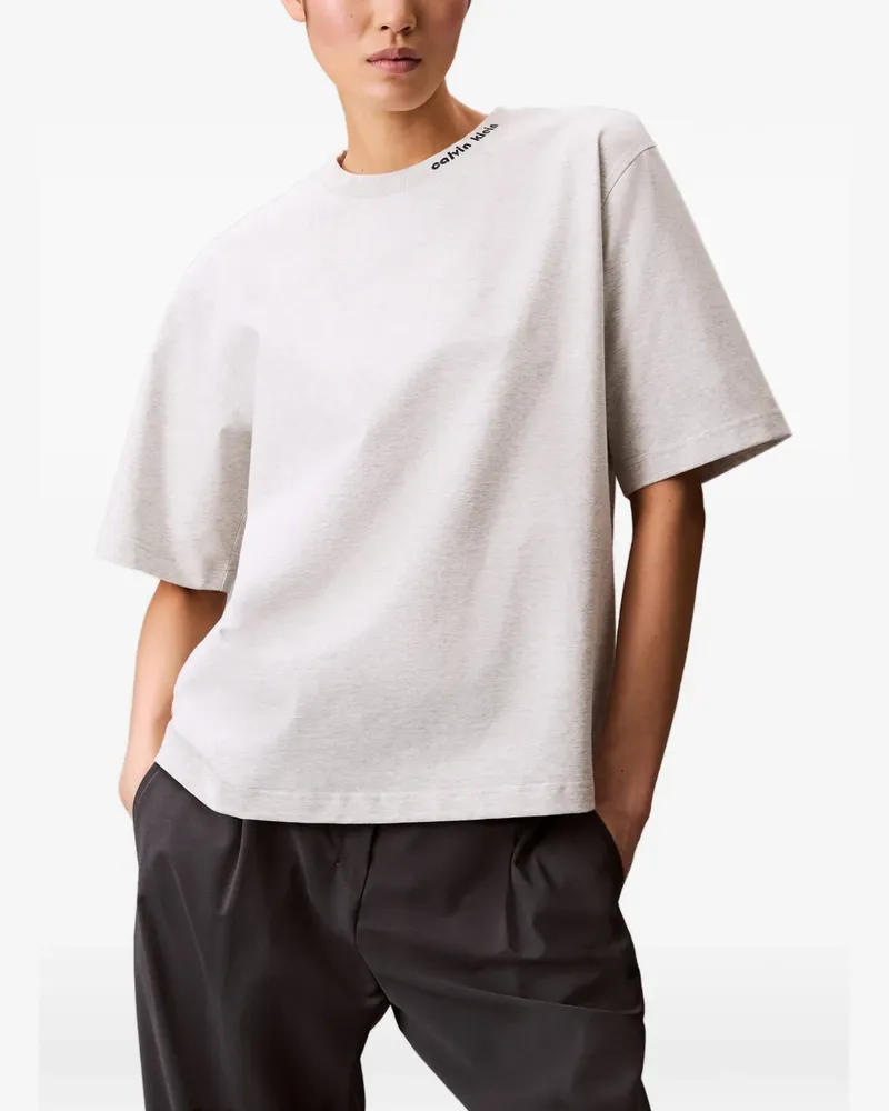 Calvin Klein T-Shirt mit Logo - Grau Grau