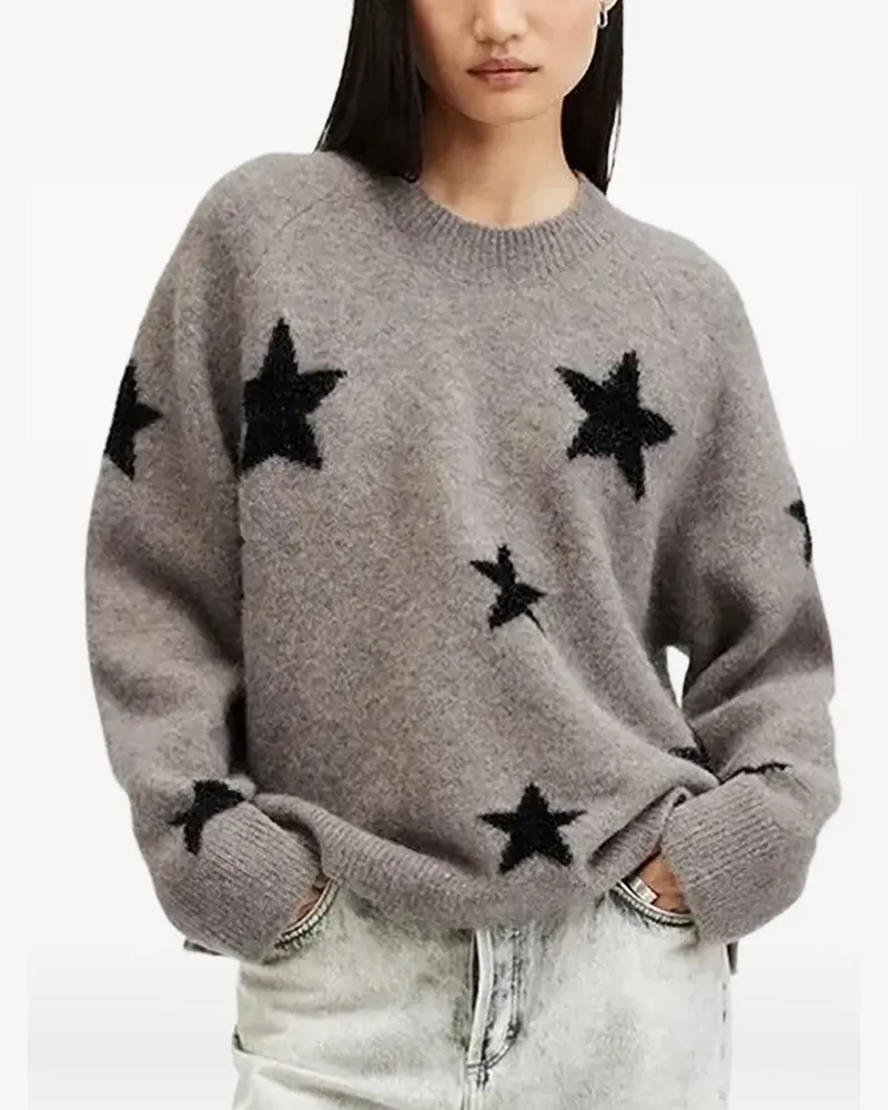 AllSaints Pullover mit Sternverzierung - Braun Braun