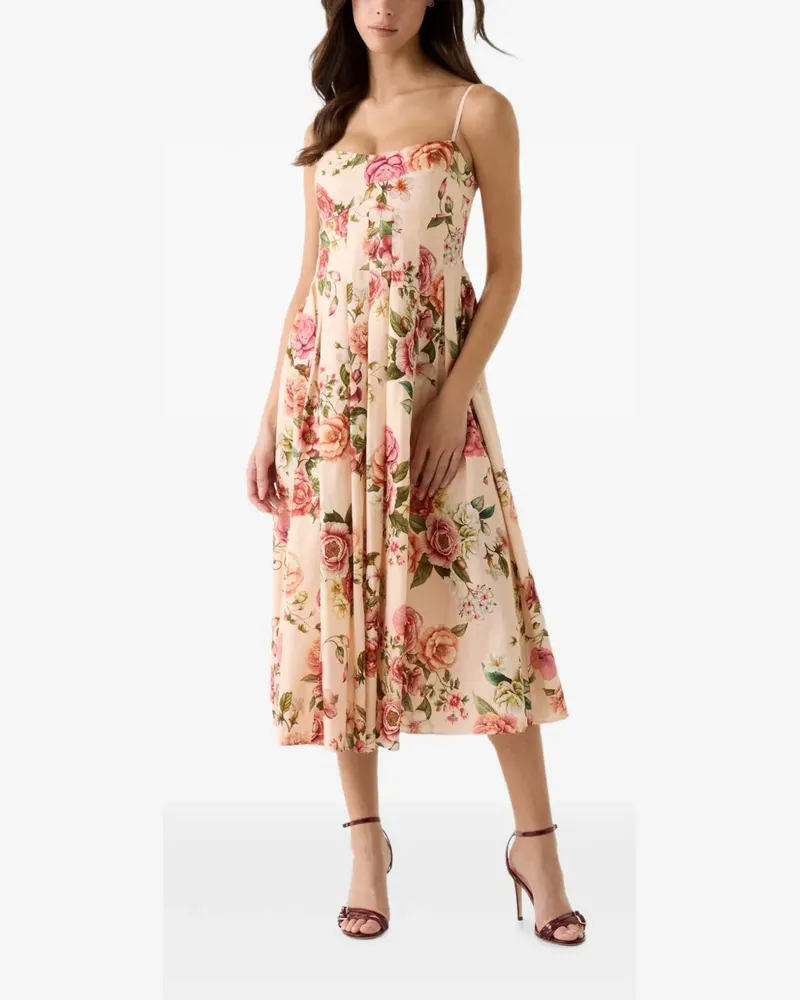 Guess Maxikleid mit Blumenprint - Nude Nude