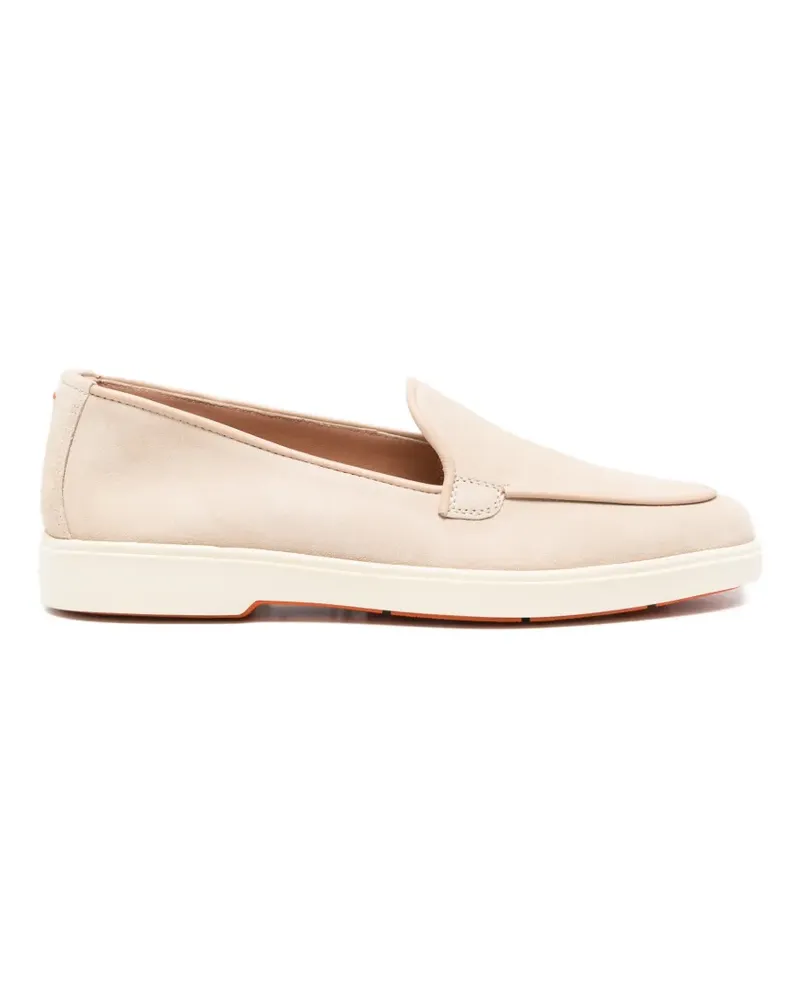 Santoni suede loafers - Nude Nude